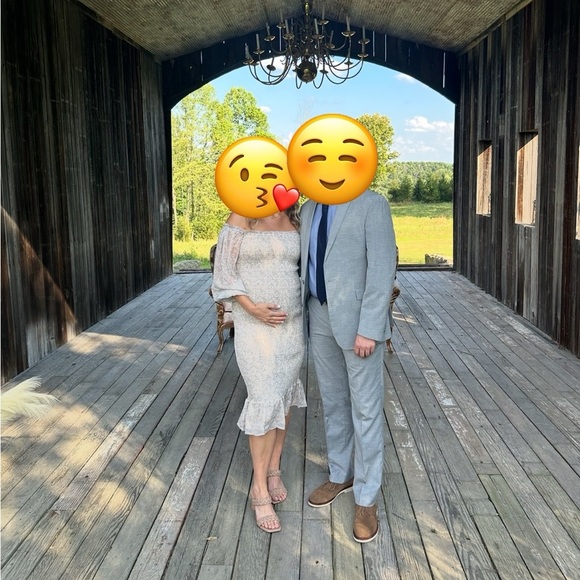 Worth collective Cameron Elegant Beige Floral Dress - Picture 6 of 7